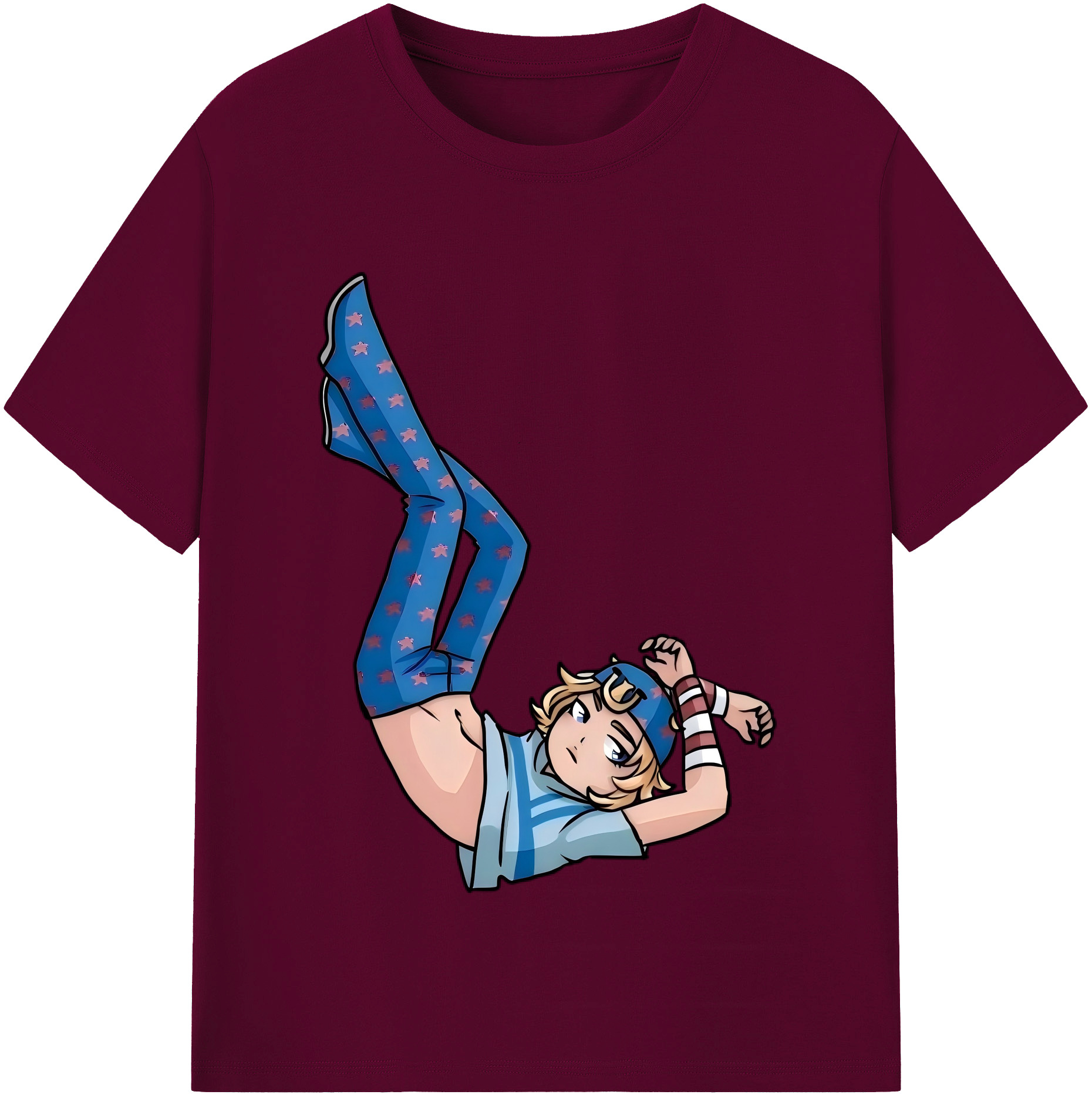 （画像用） ジョジョの奇妙な冒険 グイード?ミスタ JoJo's Bizarre Adventure Guido Mista レディースカジュアルプリントTシャツ（綿100％）